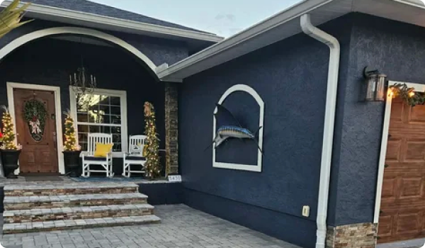 Horizontal custom carriage faux wood garage door installation