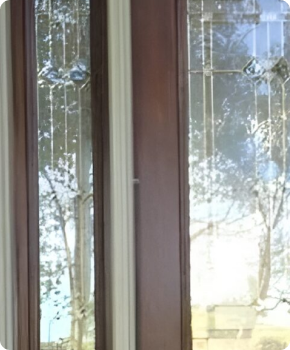 Stunning custom entry door glass panel installation