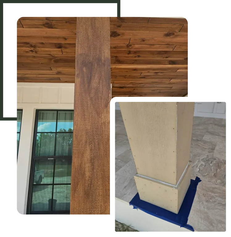 Wood Finish Overlap Design
